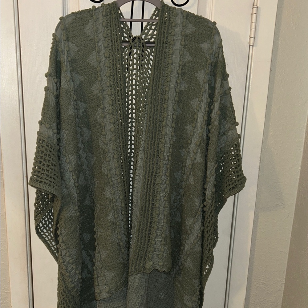 Olive Green Knit Cardigan